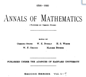 Annals of Mathematics journal logo