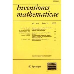 Inventiones Mathematicae journal logo
