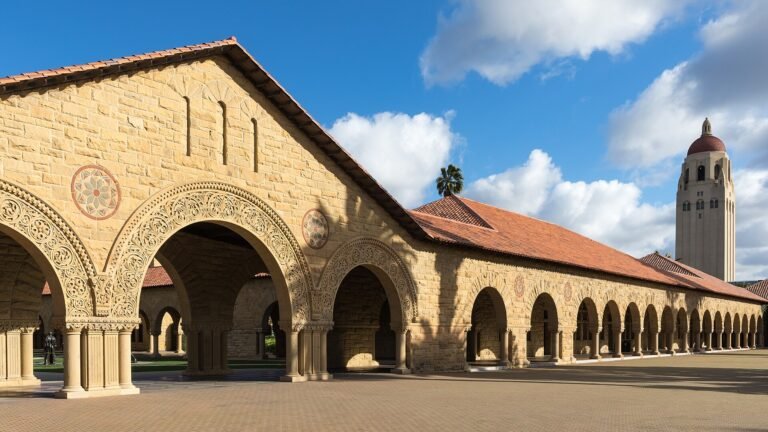 Stanford campus with Hoover Tower and Memorial Church